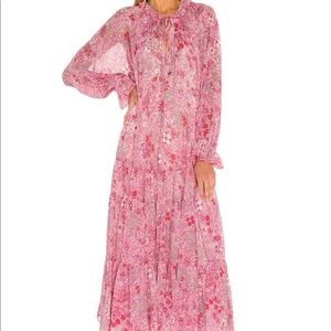 Free People Feeling Groovy Long Sleeve Midi Dress